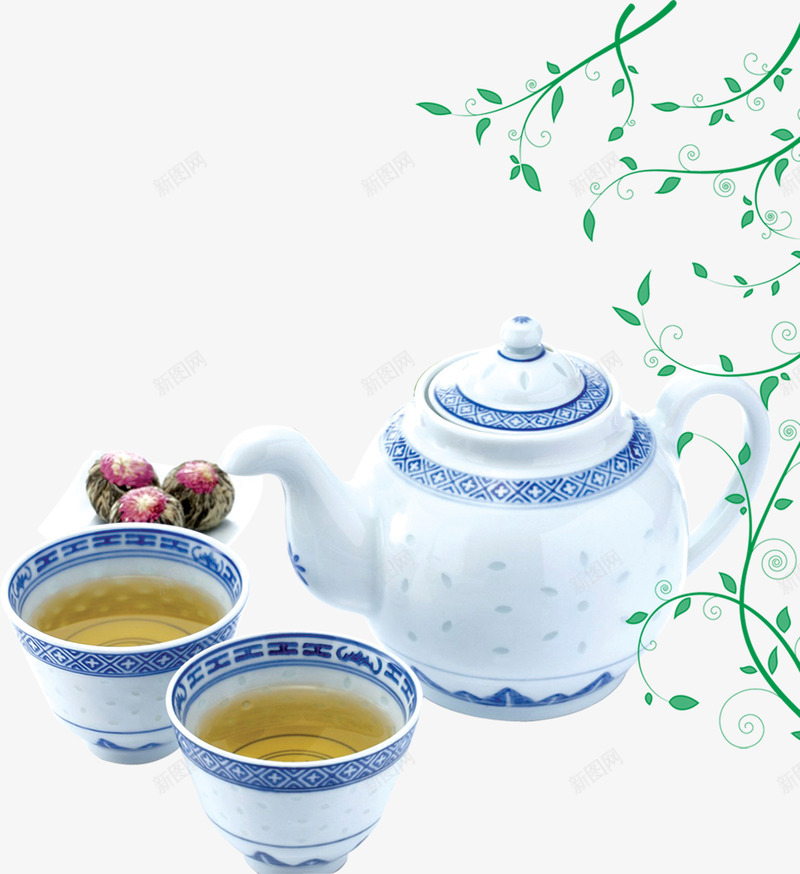 白色茶具套装泡茶png免抠素材_88icon https://88icon.com 中国风 养生 古法制作 古法泡茶 热气 白色茶具 绿茶 茶叶 装饰