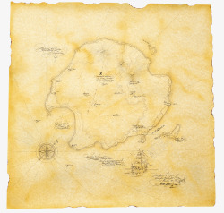 远古航海地图素材