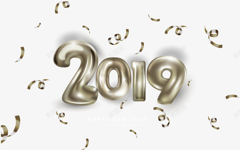 银色飘带2019新年矢量图ai免抠素材_88icon https://88icon.com 2019新年 新年 新年快乐 矢量png 银色2019 银色飘带 矢量图