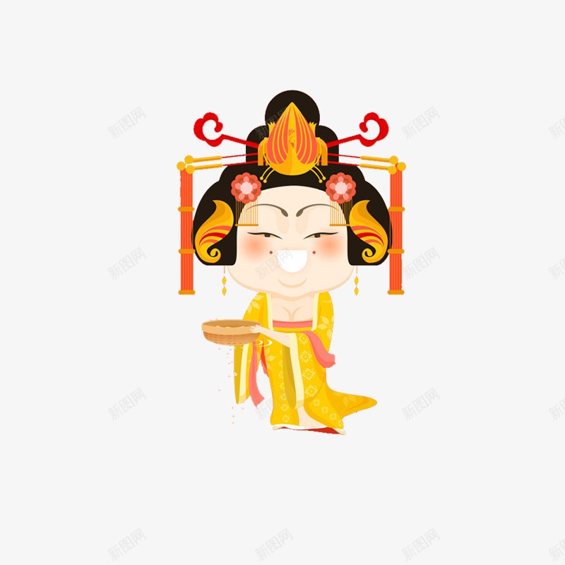 卡通古代女王人物形象png免抠素材_88icon https://88icon.com 人物形象 卡通形象 古代皇后 女王