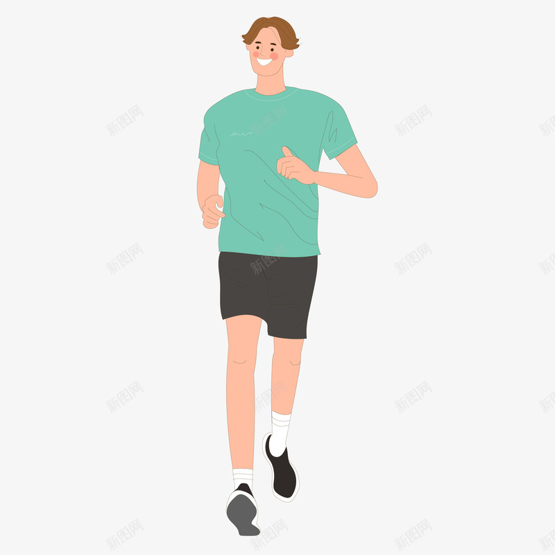 男孩跑步运动健身png免抠素材_88icon https://88icon.com 人物 健康 健身 卡通 手势 立体 站立 纹理 纹路 线条 质感 运动