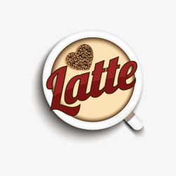 latte咖啡矢量图素材