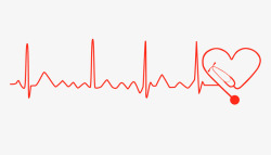 心跳装饰心形装饰心跳线矢量图高清图片