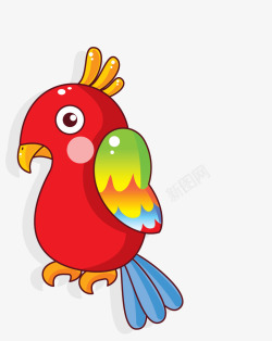 卡通可爱小动物装饰动物头像小鸟素材