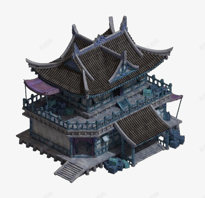 古建筑透明png免抠素材_88icon https://88icon.com 历史 古代 古建筑 客栈 游戏