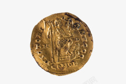 铸造金色古罗马金币实物高清图片