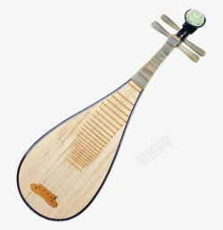 中国风古代乐器木质琵琶素材