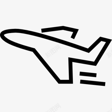 运输飞机外形指向左图标图标