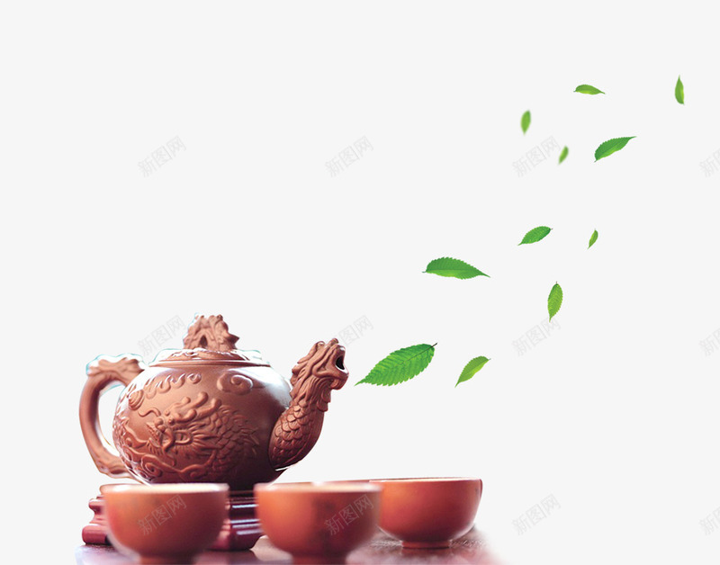 茶壶psd免抠素材_88icon https://88icon.com 棕色 茶叶 茶壶