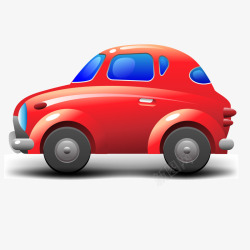 红色玩具车卡通可爱的红色玩具车矢量图高清图片