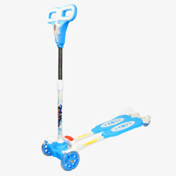 蓝色儿童玩具车滑板素材