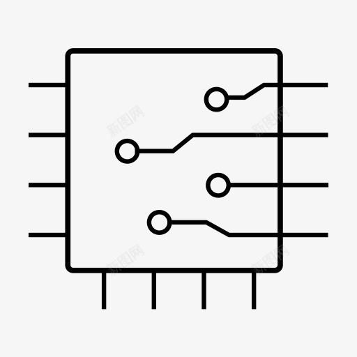 芯片连接技术技术组合png免抠素材_88icon https://88icon.com Chip connection technology 技术 芯片 连接