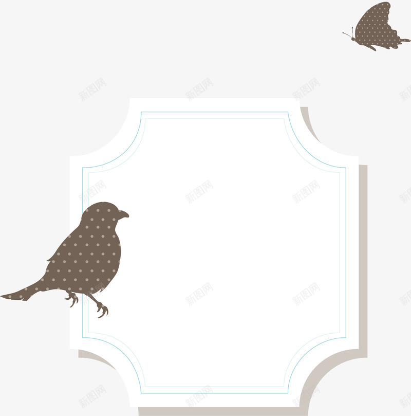 小鸟边框矢量图ai免抠素材_88icon https://88icon.com 创意 可爱 小鸟 彩色的 手绘 矢量的 简单 艺术 边框 矢量图