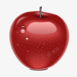 创意红色质感大苹果矢量图素材