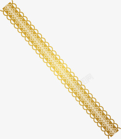 金色花纹条幅素材