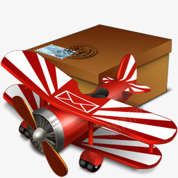 纸盒子飞机纸盒子图标图标