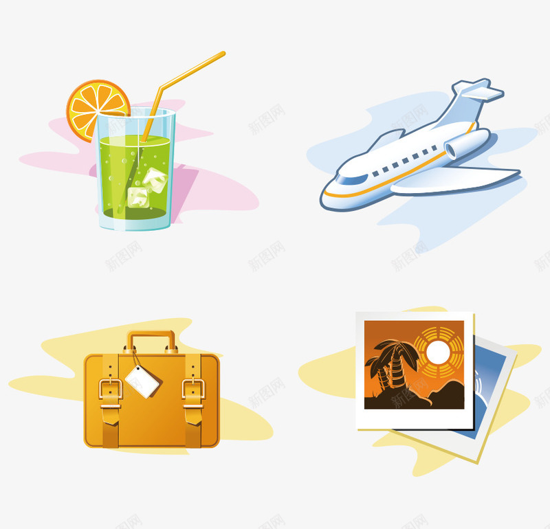 度假旅行箱png免抠素材_88icon https://88icon.com 创意设计 广告 度假 旅游 旅行箱 海报 飞机