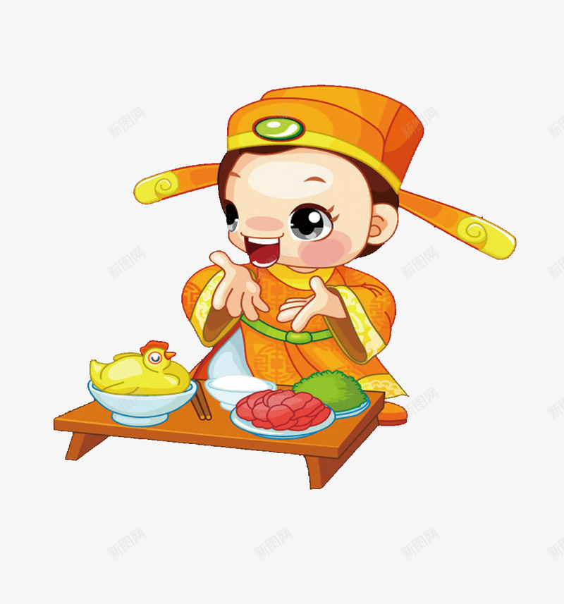 卡通古代人物进食png免抠素材_88icon https://88icon.com 卡通 古代人 吃饭 帽子 食物