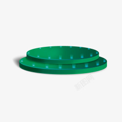 绿色圆形舞台素材