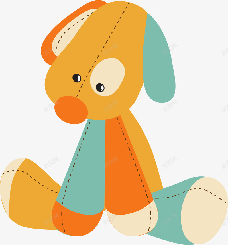 橙色卡通小狗png免抠素材_88icon https://88icon.com 公仔 卡通动物 可爱小狗 橙色小狗 玩具 装饰图案