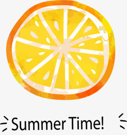夏季时光手绘橙子素材