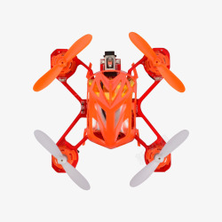 实物橙色四轴飞行玩具素材