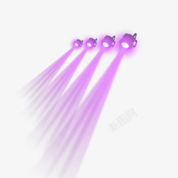 紫色手绘舞台灯光素材