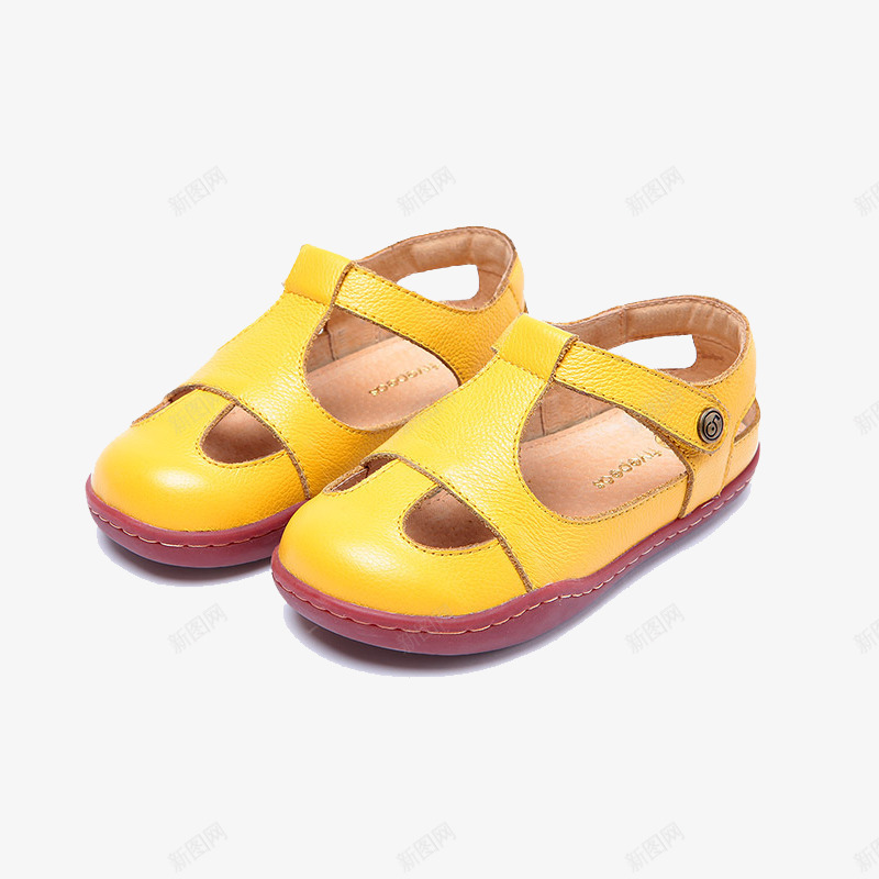 黄色真皮儿童凉鞋png免抠素材_88icon https://88icon.com 中童凉鞋 产品实物 儿童凉鞋 凉鞋 夏季新品 宝宝凉鞋 洞洞鞋 男女童凉鞋 真皮 黄色真皮儿童凉鞋