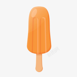 橙色夏季冰棒素材