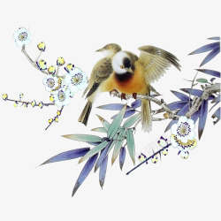 鸟在枝头素材