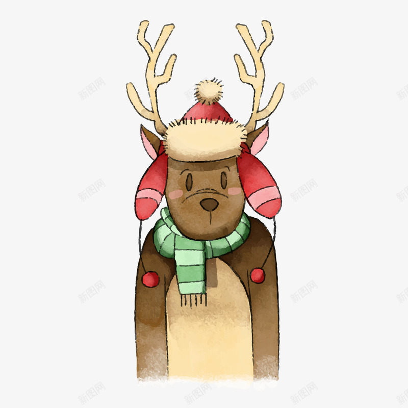 圣诞节小鹿装饰png免抠素材_88icon https://88icon.com 冬季动物 卡通小鹿 可爱 圣诞节动物 背景装饰