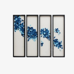 蓝色花瓣组合装饰t图素材