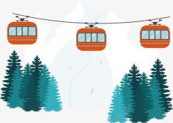度假中心雪山滑雪度假中心矢量图高清图片