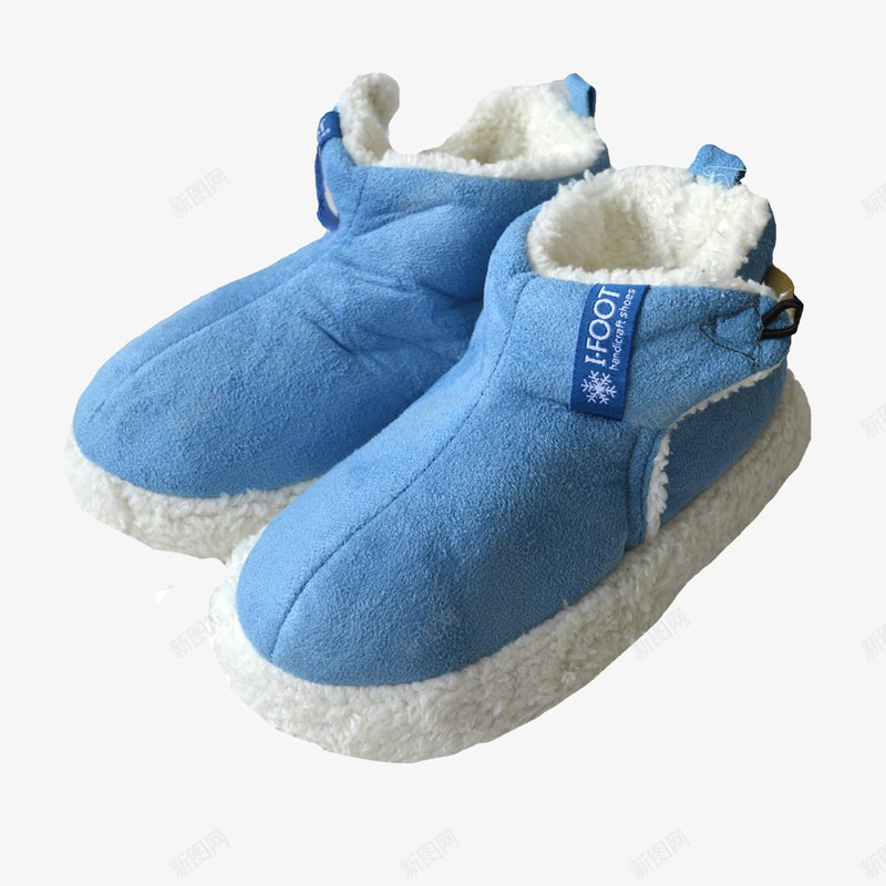 冬季棉鞋png免抠素材_88icon https://88icon.com 产品实物 保暖鞋 厚绵鞋子 天蓝色 鞋子