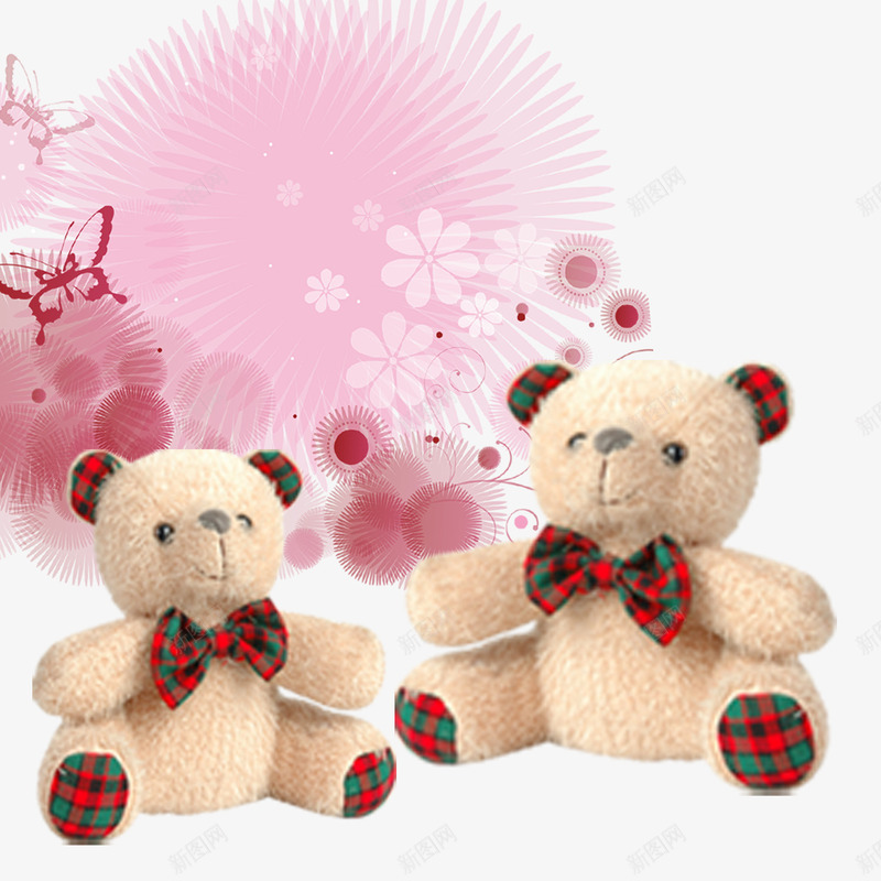 粉色背景两只小熊png免抠素材_88icon https://88icon.com 小熊 布偶 玩偶 玩具 粉色 装饰图案