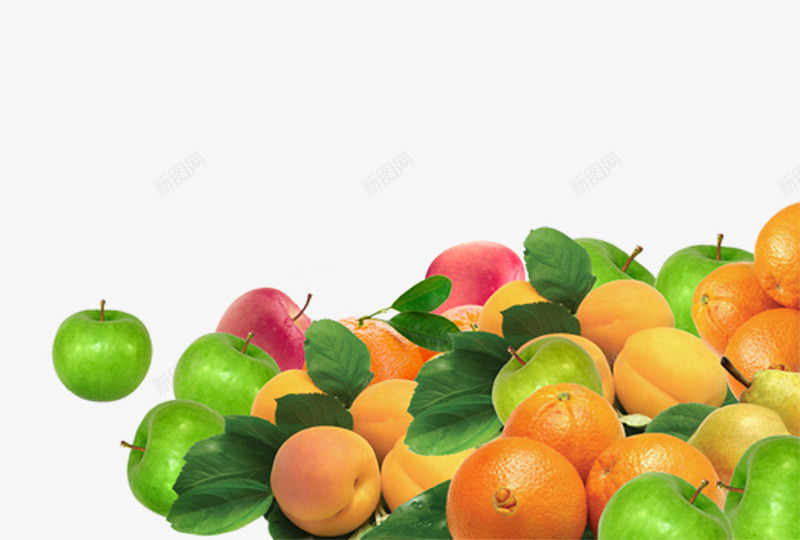夏季水果堆png免抠素材_88icon https://88icon.com 树叶 橘子 水果 苹果