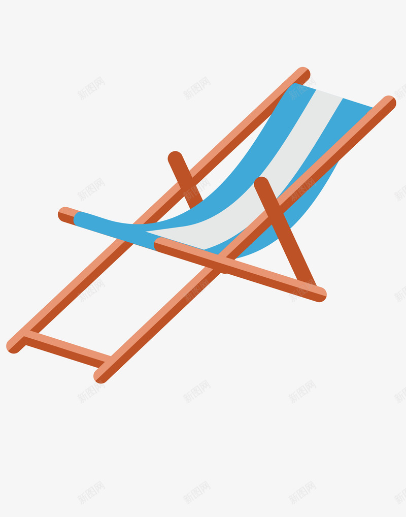 条纹沙滩椅png免抠素材_88icon https://88icon.com 夏季 椅子 沙滩椅