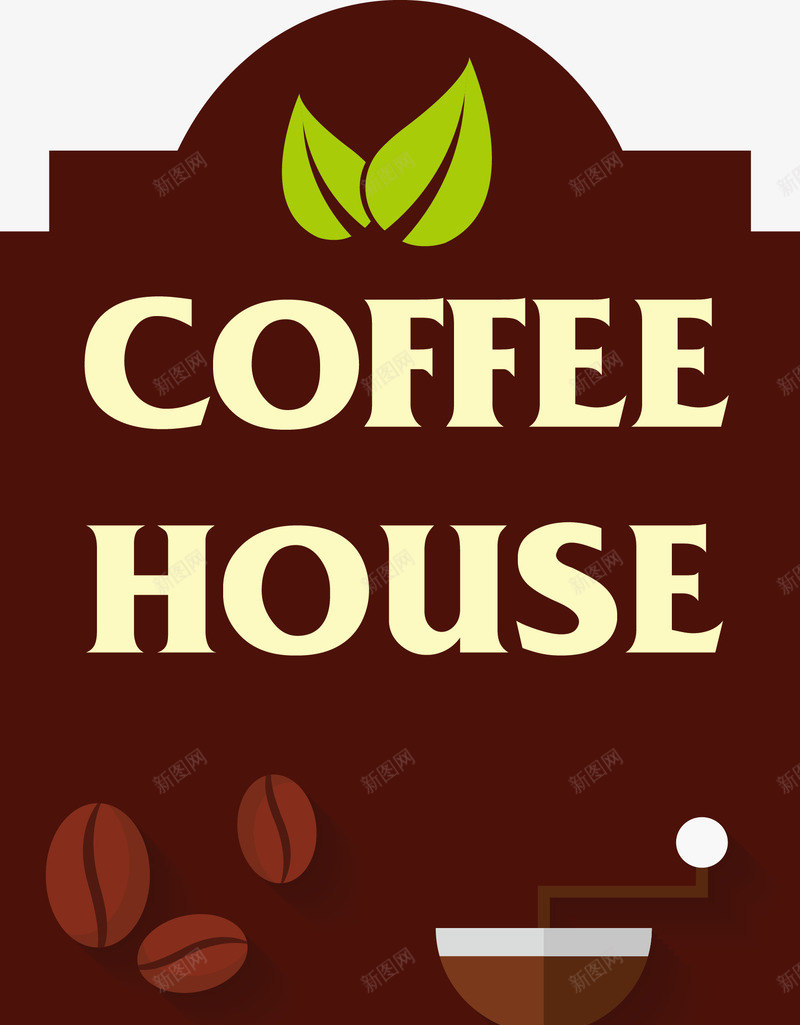 咖啡屋标签矢量图ai免抠素材_88icon https://88icon.com 咖啡 咖啡屋 店名 店铺 标签 矢量图