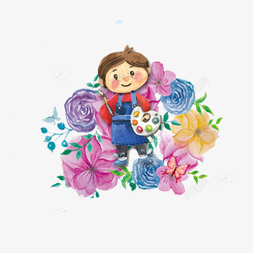 手绘正在画画的女孩png免抠素材_88icon https://88icon.com 五颜六色 免抠 喷溅 彩色涂鸦 水彩颜料 绚丽水彩 颜料刷