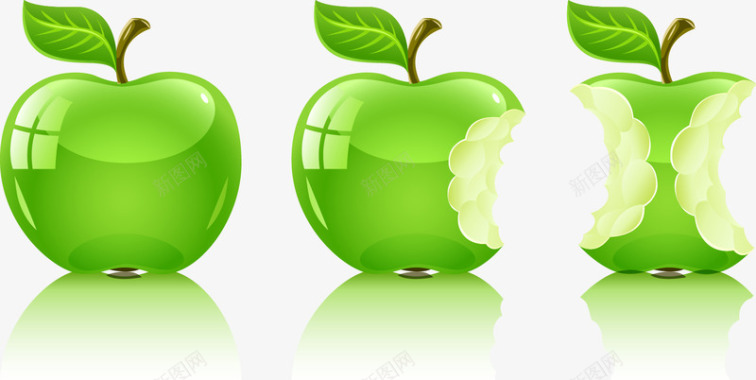 精美绿色苹果图标图标