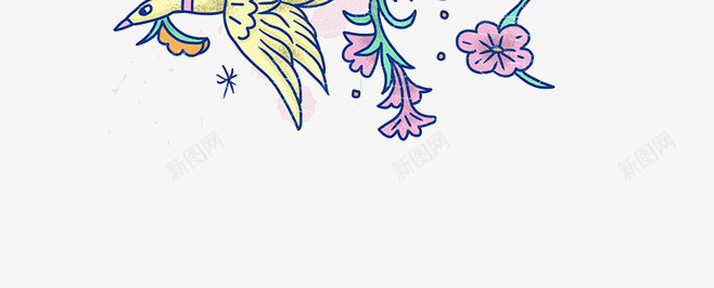 手绘手表元素png免抠素材_88icon https://88icon.com 人物 小鸟 手绘 手绘素材 手表 植物元素 背景装饰 鲜花
