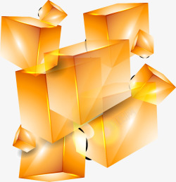抽象几何立体块素材