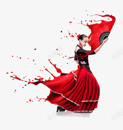 跳舞的女人png免抠素材_88icon https://88icon.com 一束 喷溅 热情奔放 红色 跳舞姿势