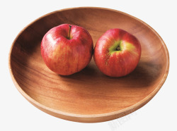 木盘上的苹果素材