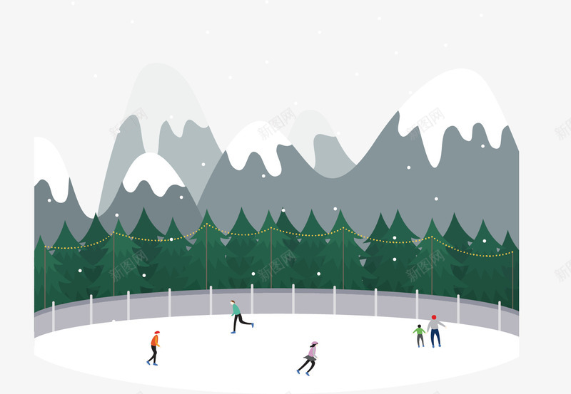 滑冰儿童冬季旅游png免抠素材_88icon https://88icon.com 儿童 冬季 冬季旅游 滑冰