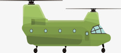 绿色军用直升机矢量图素材