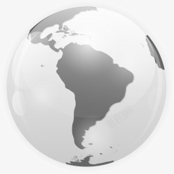 白色大洲创意白色科技地球高清图片