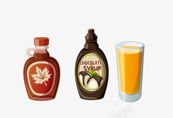 酒瓶果汁夏季海报矢量图素材