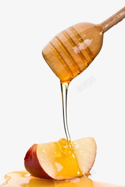蜂蜜里的苹果素材