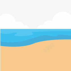 夏季蓝色海洋沙滩素材
